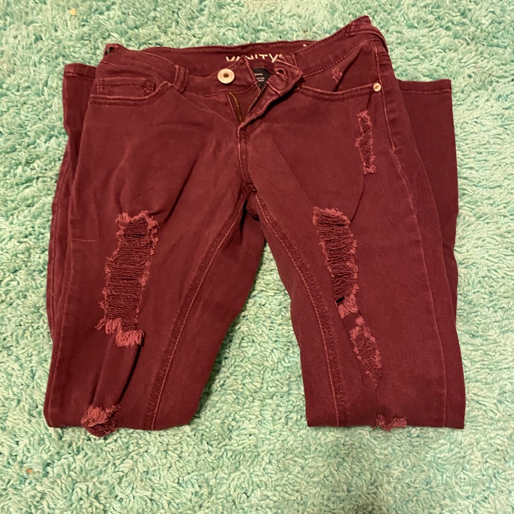 Vanity skinny jeans (maroon)